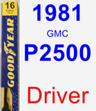 Driver Wiper Blade for 1981 GMC P2500 - Premium