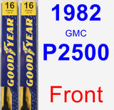 Front Wiper Blade Pack for 1982 GMC P2500 - Premium