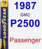 Passenger Wiper Blade for 1987 GMC P2500 - Premium