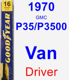 Driver Wiper Blade for 1970 GMC P35/P3500 Van - Premium
