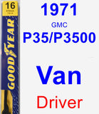 Driver Wiper Blade for 1971 GMC P35/P3500 Van - Premium