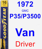 Driver Wiper Blade for 1972 GMC P35/P3500 Van - Premium