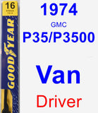 Driver Wiper Blade for 1974 GMC P35/P3500 Van - Premium