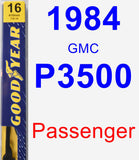 Passenger Wiper Blade for 1984 GMC P3500 - Premium