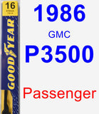 Passenger Wiper Blade for 1986 GMC P3500 - Premium