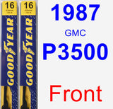 Front Wiper Blade Pack for 1987 GMC P3500 - Premium