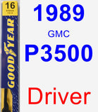 Driver Wiper Blade for 1989 GMC P3500 - Premium