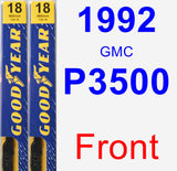 Front Wiper Blade Pack for 1992 GMC P3500 - Premium