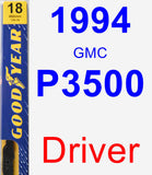 Driver Wiper Blade for 1994 GMC P3500 - Premium