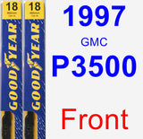 Front Wiper Blade Pack for 1997 GMC P3500 - Premium