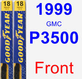 Front Wiper Blade Pack for 1999 GMC P3500 - Premium