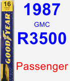 Passenger Wiper Blade for 1987 GMC R3500 - Premium