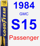 Passenger Wiper Blade for 1984 GMC S15 - Premium