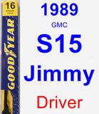 Driver Wiper Blade for 1989 GMC S15 Jimmy - Premium