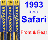 Front & Rear Wiper Blade Pack for 1993 GMC Safari - Premium