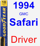 Driver Wiper Blade for 1994 GMC Safari - Premium