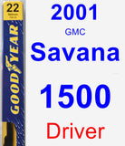 Driver Wiper Blade for 2001 GMC Savana 1500 - Premium