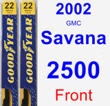 Front Wiper Blade Pack for 2002 GMC Savana 2500 - Premium