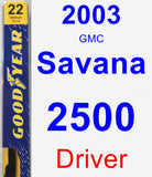 Driver Wiper Blade for 2003 GMC Savana 2500 - Premium