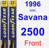 Front Wiper Blade Pack for 1996 GMC Savana 2500 - Premium