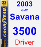 Driver Wiper Blade for 2003 GMC Savana 3500 - Premium