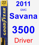 Driver Wiper Blade for 2011 GMC Savana 3500 - Premium