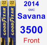 Front Wiper Blade Pack for 2014 GMC Savana 3500 - Premium