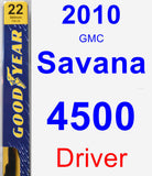 Driver Wiper Blade for 2010 GMC Savana 4500 - Premium