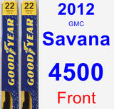 Front Wiper Blade Pack for 2012 GMC Savana 4500 - Premium