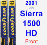 Front Wiper Blade Pack for 2001 GMC Sierra 1500 HD - Premium