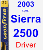 Driver Wiper Blade for 2003 GMC Sierra 2500 - Premium