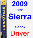 Driver Wiper Blade for 2009 GMC Sierra - Premium