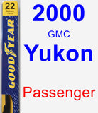 Passenger Wiper Blade for 2000 GMC Yukon - Premium