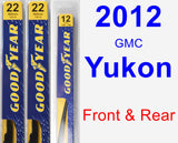 Front & Rear Wiper Blade Pack for 2012 GMC Yukon - Premium