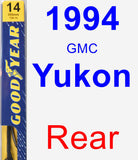 Rear Wiper Blade for 1994 GMC Yukon - Premium