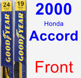 Front Wiper Blade Pack for 2000 Honda Accord - Premium