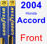 Front Wiper Blade Pack for 2004 Honda Accord - Premium