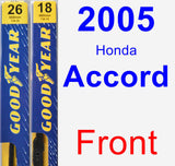 Front Wiper Blade Pack for 2005 Honda Accord - Premium