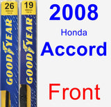 Front Wiper Blade Pack for 2008 Honda Accord - Premium