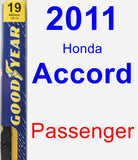 Passenger Wiper Blade for 2011 Honda Accord - Premium