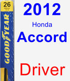 Driver Wiper Blade for 2012 Honda Accord - Premium