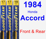 Front & Rear Wiper Blade Pack for 1984 Honda Accord - Premium