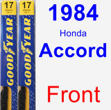 Front Wiper Blade Pack for 1984 Honda Accord - Premium