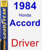 Driver Wiper Blade for 1984 Honda Accord - Premium