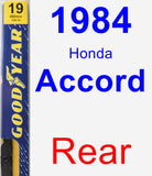 Rear Wiper Blade for 1984 Honda Accord - Premium