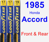 Front & Rear Wiper Blade Pack for 1985 Honda Accord - Premium