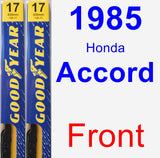 Front Wiper Blade Pack for 1985 Honda Accord - Premium