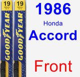 Front Wiper Blade Pack for 1986 Honda Accord - Premium