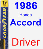 Driver Wiper Blade for 1986 Honda Accord - Premium