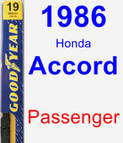 Passenger Wiper Blade for 1986 Honda Accord - Premium
